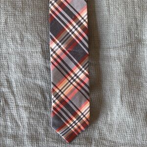 Classic Plaid Tie in orange and Black